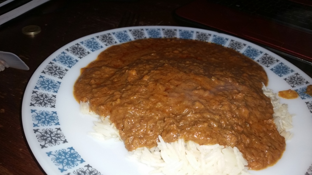 Asda Keema Masala and Boiled Rice Ready to Be Eaten