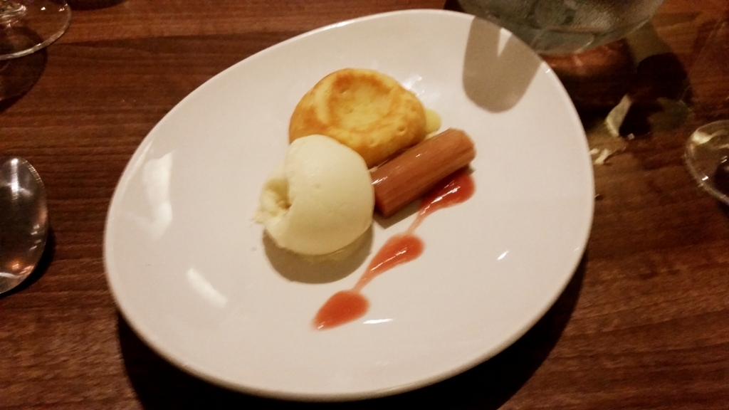 Caradog’s at the Ty Newydd - My mother and Greg's dessert of White Chocolate Fondant