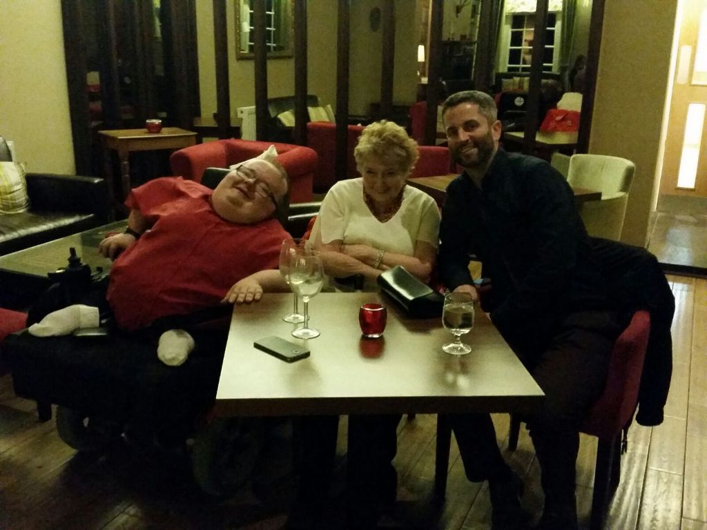 Myself, mam and Greg at Caradog’s at the Ty Newydd