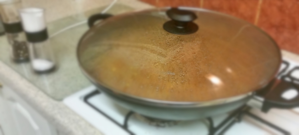 Cooking the Quorn Keema Masala on a low heat