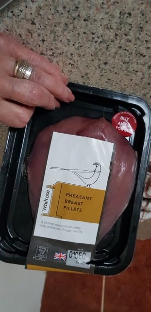 The pheasant breasts from Waitrose